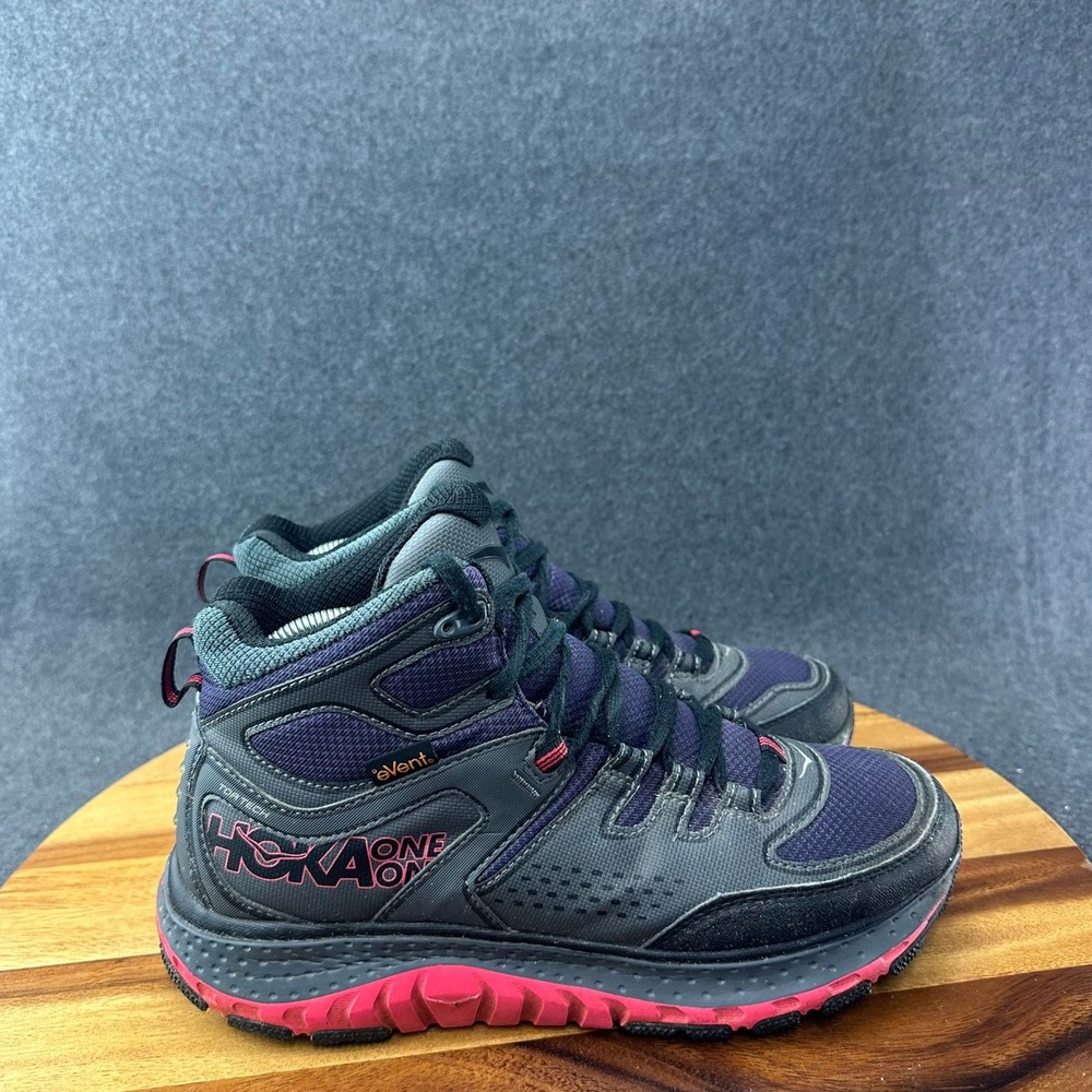 Hoka One One Tor Tech Mid WP Hiking Shoes Gray Pink 1012059 NTBR Women's Size 9